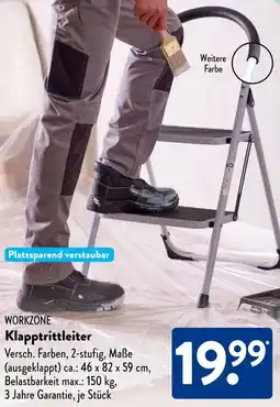 Aldi Süd WORKZONE Klapptrittleiter Angebot