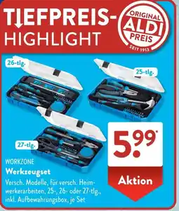 Aldi Süd WORKZONE Werkzeugset Angebot