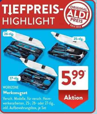 Aldi Süd WORKZONE Werkzeugset Angebot