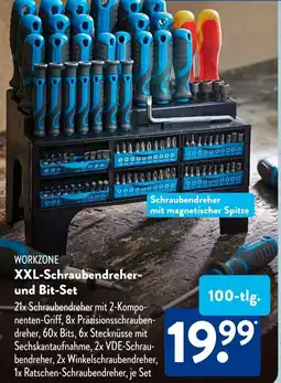 Aldi Süd WORKZONE XXL-Schraubendreher- und Bit-Set Angebot