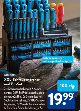 Aldi Süd WORKZONE XXL-Schraubendreher- und Bit-Set Angebot