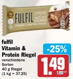 AEZ fulfil Vitamin & Protein Riegel Angebot