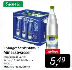 KONSUM Ileburger Sachsenquelle Mineralwasser Angebot