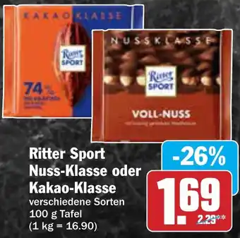 AEZ Ritter Sport Nuss-Klasse oder Kakao-Klasse Angebot