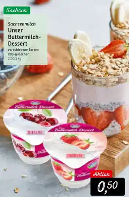KONSUM Sachsenmilch Unser Buttermilch- Dessert Angebot