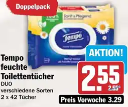 AEZ Tempo feuchte Toilettentücher Angebot