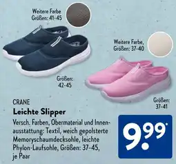 Aldi Süd CRANE Leichte Slipper Angebot