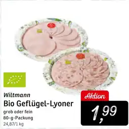 KONSUM Wiltmann Bio Geflügel-Lyoner Angebot