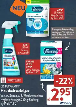 Aldi Süd DR. BECKMANN Haushaltsreiniger Angebot