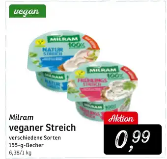 KONSUM Milram veganer Streich Angebot