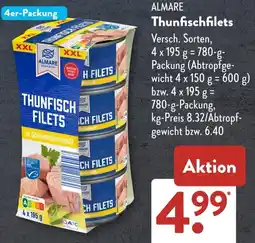 Aldi Süd ALMARE Thunfischfilets Angebot