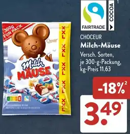 Aldi Süd CHOCEUR Milch-Mäuse Angebot
