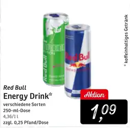 KONSUM Red Bull Energy Drink Angebot