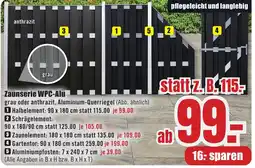B1 Discount Baumarkt Zaunserie WPC-Alu Angebot