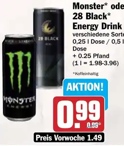 AEZ Monster oder 28 Black Energy Drink Angebot