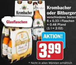 AEZ Krombacher oder Bitburger Angebot
