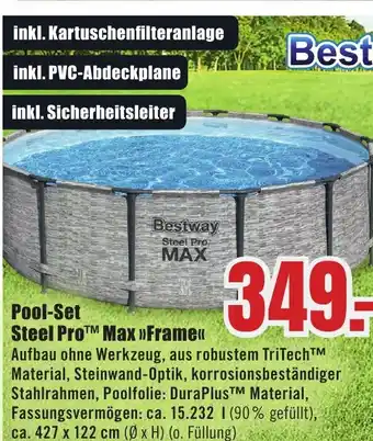 B1 Discount Baumarkt Bestway Pool-Set Steel Pro Max >>Frame<< Angebot
