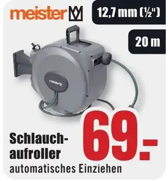 B1 Discount Baumarkt meister Schlauchaufroller Angebot