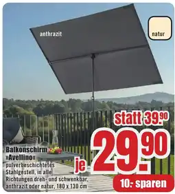 B1 Discount Baumarkt Balkonschirm »>Avellino« Angebot