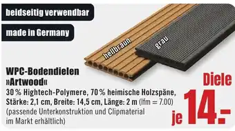 B1 Discount Baumarkt WPC-Bodendielen >>Artwood<< Angebot