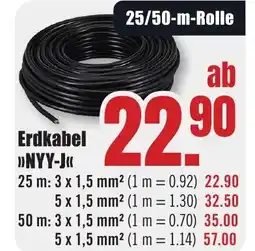 B1 Discount Baumarkt Erdkabel >>NYY-J<< Angebot