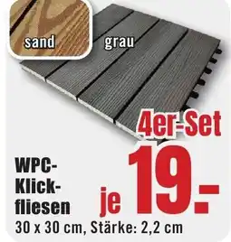 B1 Discount Baumarkt WPC- Klickfliesen 4er Set Angebot