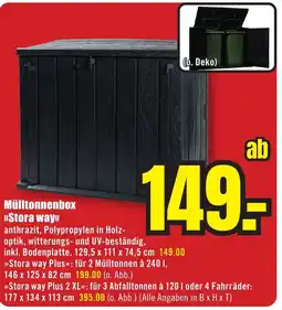B1 Discount Baumarkt Mülltonnenbox "Stora way" Angebot