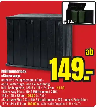 B1 Discount Baumarkt Mülltonnenbox "Stora way" Angebot