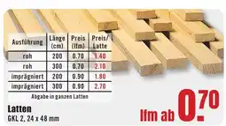 B1 Discount Baumarkt Latten Angebot