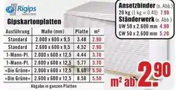 B1 Discount Baumarkt Rigips Gipskartonplatten Angebot