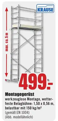 B1 Discount Baumarkt KRAUSE Montagegerüst Angebot