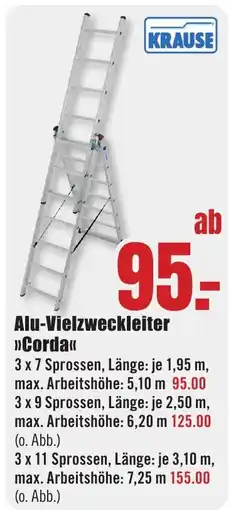 B1 Discount Baumarkt KRAUSE Alu-Vielzweckleiter Angebot