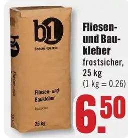 B1 Discount Baumarkt b1 Fliesen-und Baukleber Angebot