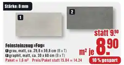 B1 Discount Baumarkt Feinsteinzeug >>Fog<< Angebot