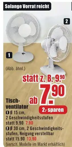 B1 Discount Baumarkt Tischventilator Angebot