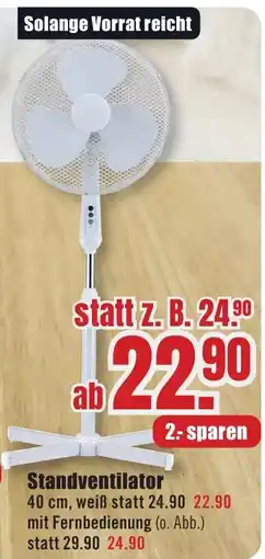 B1 Discount Baumarkt Standventilator Angebot