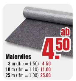 B1 Discount Baumarkt Malervlies 3 m Angebot