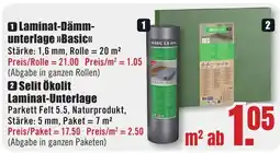 B1 Discount Baumarkt Laminat-Dämmunterlage >>Basic< Angebot
