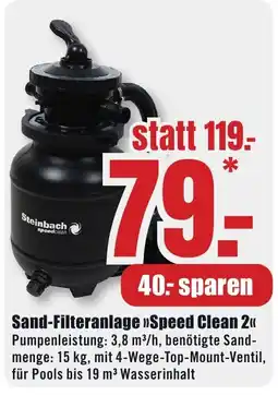 B1 Discount Baumarkt Sand-Filteranlage >>Speed Clean 2<< Angebot