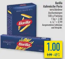 diska Barilla italienische Pasta Angebot