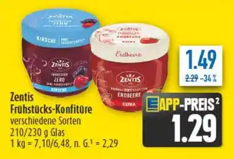 diska Zentis Frühstücks-Konfitüre Angebot