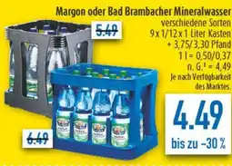 diska Margon oder Bad Brambacher Mineralwasser Angebot