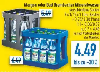 diska Margon oder Bad Brambacher Mineralwasser Angebot