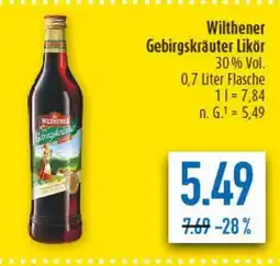 diska Wilthener Gebirgskräuter Likör Angebot