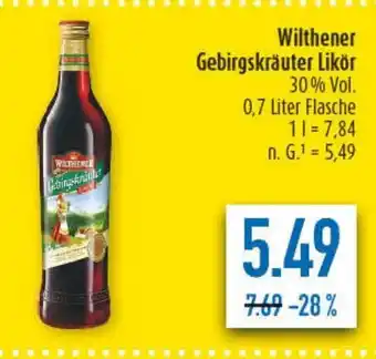 diska Wilthener Gebirgskräuter Likör Angebot