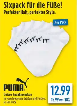 diska PUMA Unisex Sneakersocken Angebot