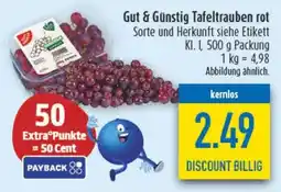 diska Gut & Günstig Tafeltrauben rot Angebot