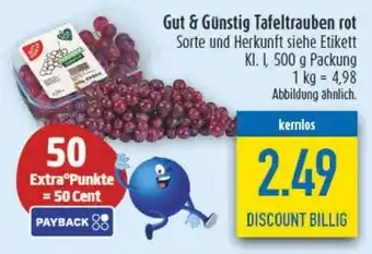 diska Gut & Günstig Tafeltrauben rot Angebot