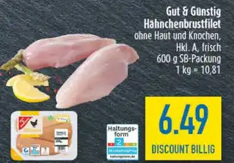 diska Gut & Günstig Hähnchenbrustfilet Angebot