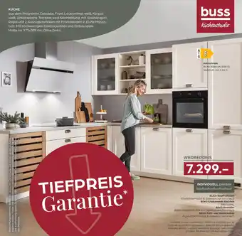Möbel Buss ELICA Kopffreihaube-Glaskeramik-Kochfeld-Backofen-Kühl- und Gefrierkombi Angebot